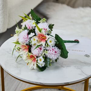 Blush & Bloom Chrysanthemum & Lily Floral Bouquet