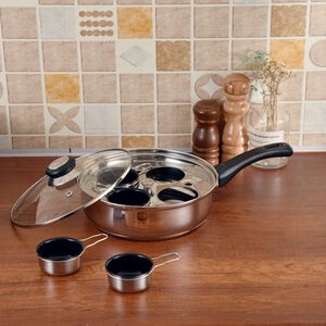 Dynamic 4 Cup Egg Poacher with Glass Lid
