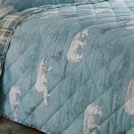 Polar Bears Bedspread 200cm x 220cm - Duck Egg