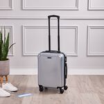 Cabin Bag Lightweight Luggage - Metallic Silver