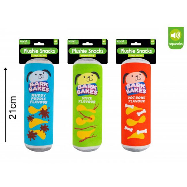 Squeaky Snacks Plush Dog Toy - Assorted