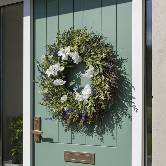 Lavender & Cream Floral Wreath