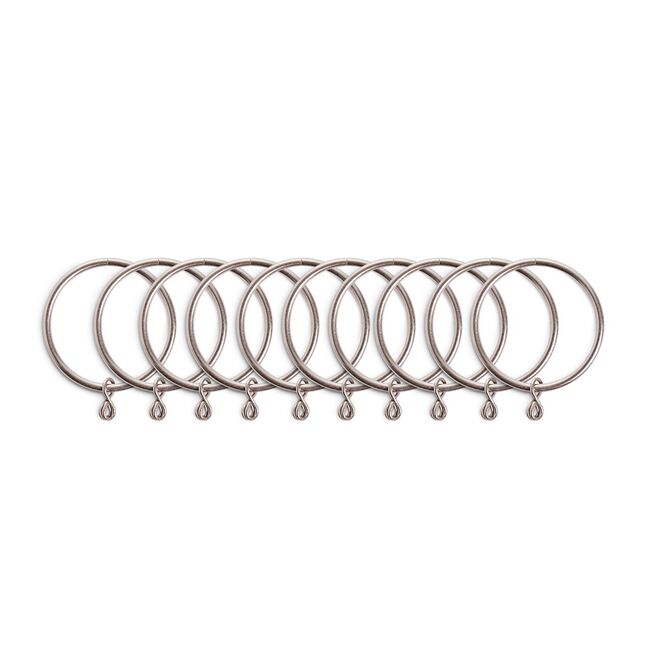 METAL RINGS 50mm Brushed Nickel 10pk