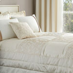 Quilted Rose Bedspread 220cm x 230cm - Cream