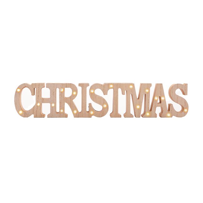 Light Up Christmas Wooden Sign