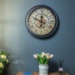 Black Cogs Clock 60cm 