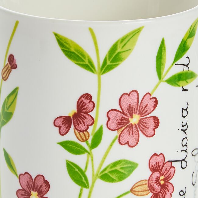 Vintage Botanical Bone China Mug