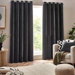 YARD HEAVY CHENILLE CHARCOAL  90x90 Curtain