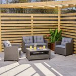 Lisbon 4 Piece Rattan Sofa Set