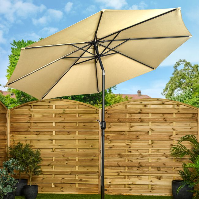 3M CRANK & TILT Sun Parasol - Cream