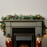 1.8M Light Up Frosted Christmas Garland 