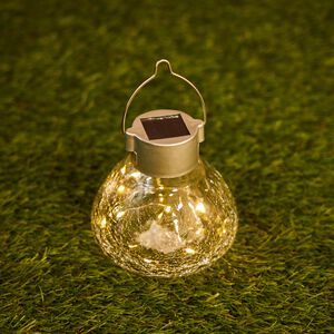 Glass Solar Disc Garden Light