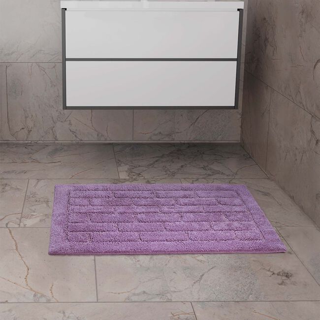 COTTON BRICK LAVENDER 50x80 Bath Mat
