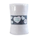 CLAIR DE LUNE LARGE WHITE Cellular Blanket 