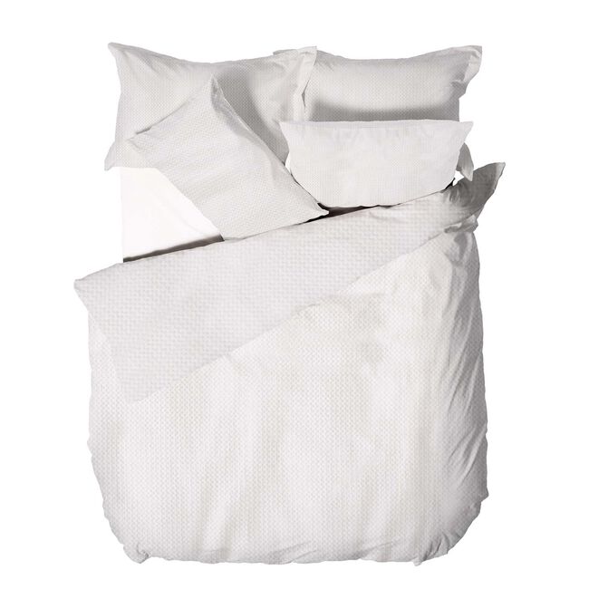 DOUBLE DUVET COVER Waffle White