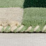 KAI WOOL BORDER GREEN/ PURPLE 60x230cm Runner