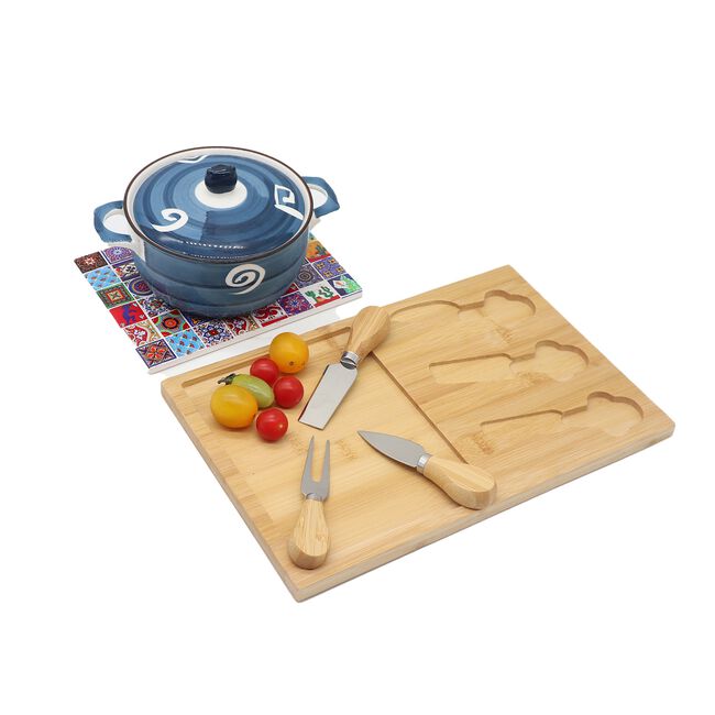 FIESTA JOY COLOUR PATTERN 5Piece Cheese Serving Set