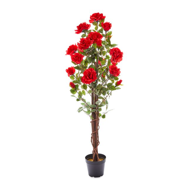 1.2M Artificial Red Rose Bush