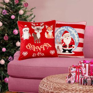 Candy Santa Cushion Cover 2-pack 45cm x 45cm