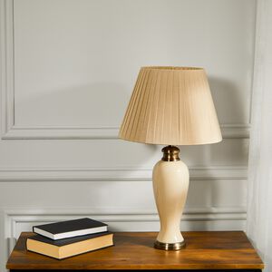 Cream Crackle Ceramic Lamp