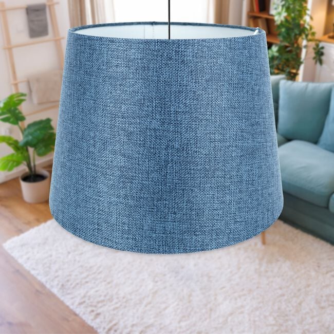 NAVY BLUE LINEN SHADE 12"
