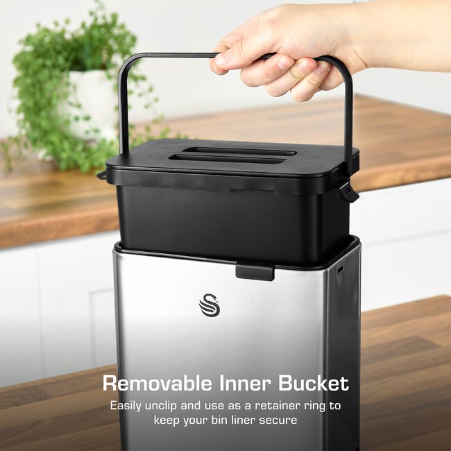 Swan 3L Stainless Steel Compost Bin