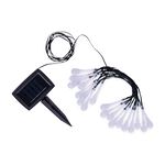 20 Waterdrop Solar String Lights