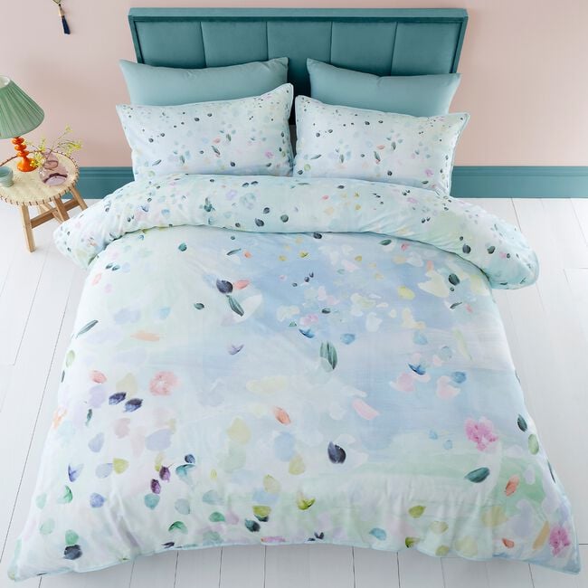 DOUBLE DUVET COVER Appletree Style Alfresco Duck Egg