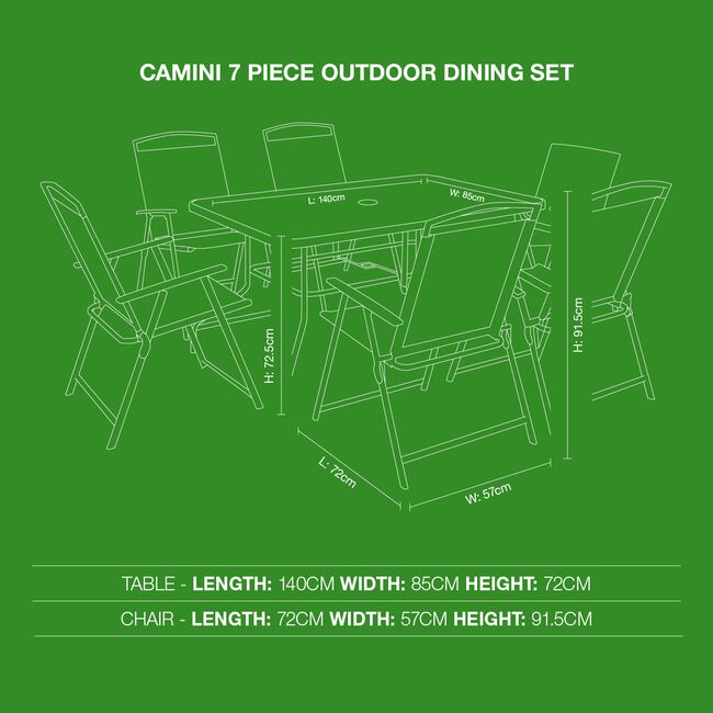 Camini 7 Piece Garden Furniture Set