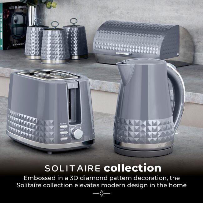TOWER SOLITAIRE GREY 1.5L Kettle