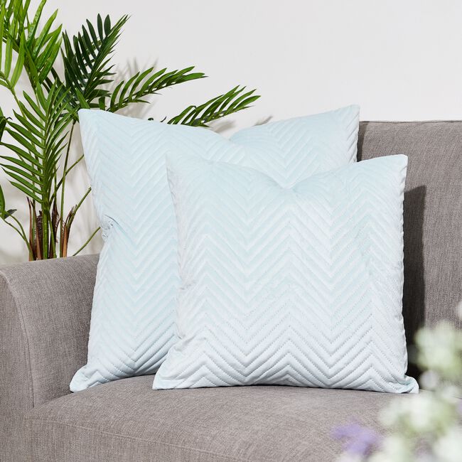 Triangle Stitch Cushion 45x45cm - Mint