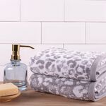 FUSION ANIMAL PRINT GREY 90x150cm Bath Sheet