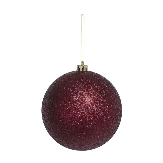 3 PACK 12CM Burgundy Baubles