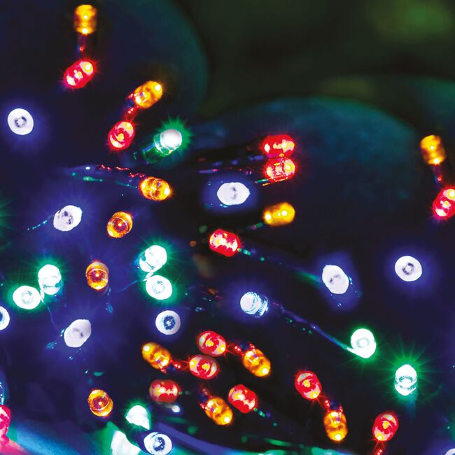 100 Multi Colour LED Solar String Lights 