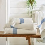 TLC Oakwood Ridge Textured Hand Towel Blue