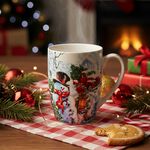 Love Christmas Snowman & Red Car Mug 