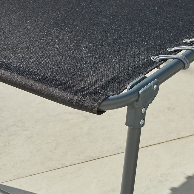 Black Folding Sun Lounger
