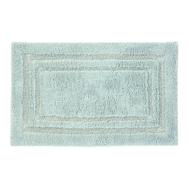 COTTON BORDER ETHER BLUE 50x80 Bath Mat