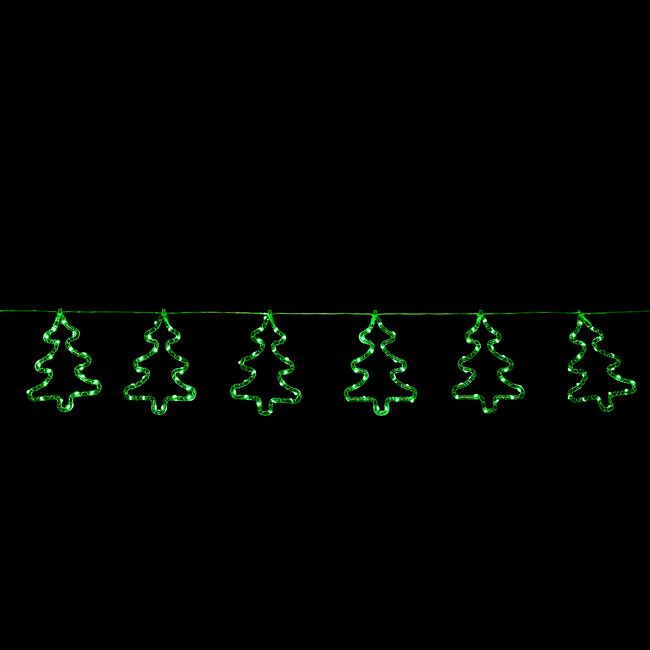 10 Green Christmas Tree Curtain Lights