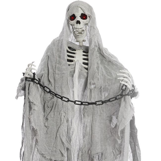 1.8M Hanging Skeleton Reaper With Light Up Eyes