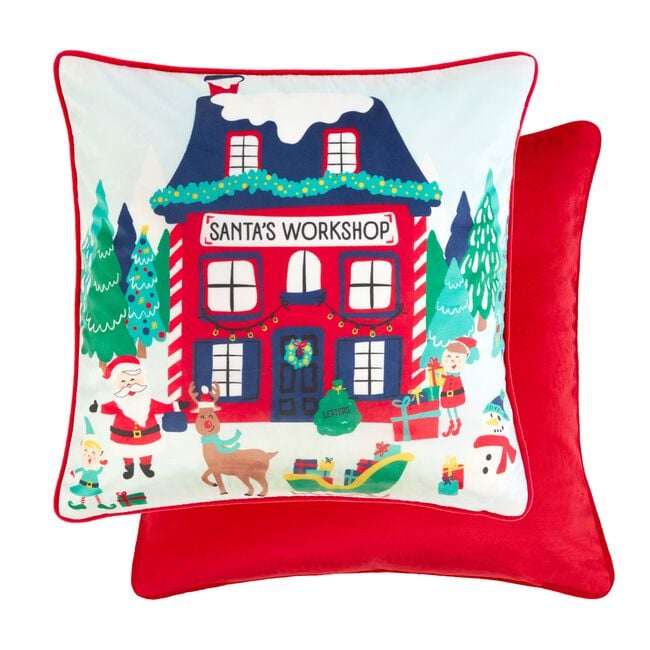 Santa's WorkShop 2 Pack Cushion Covers 45cm x 45cm