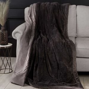 Nicole Day Luxury Charcoal Throw 130cm x 170cm