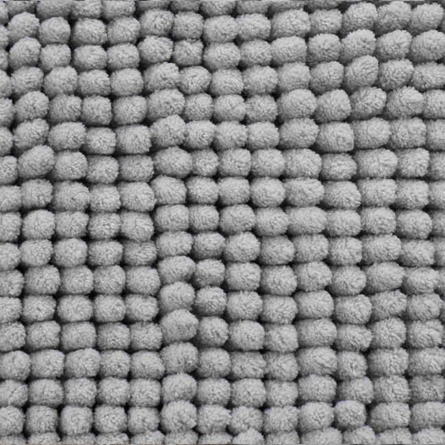 CATHERINE LANSFIELD EXTRA LONG BOBBLE BATH MAT SILVER