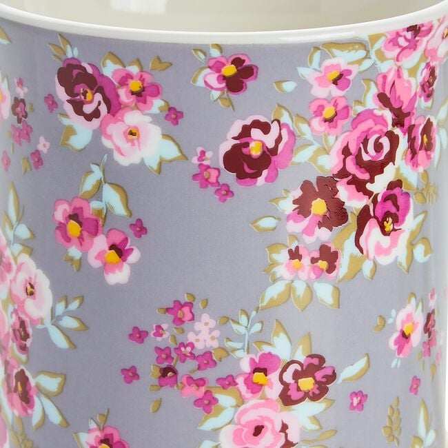 Abney & Croft New Bone Floral Mug - Grey