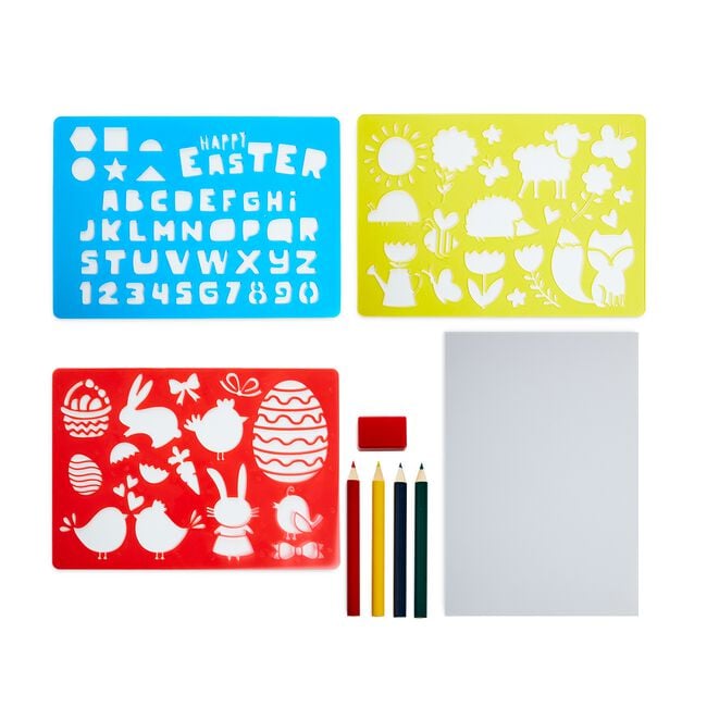 Easter Card Giant Stencil Craft Set