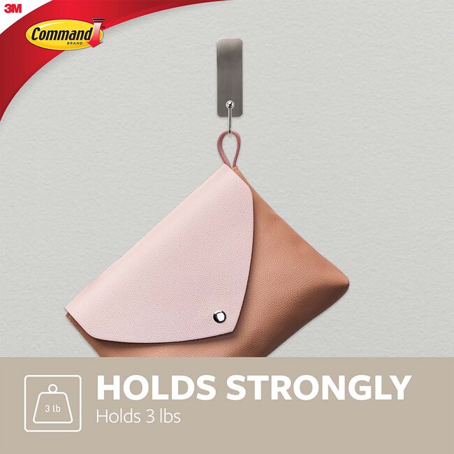 Command Medium Brushed Nickel Hook