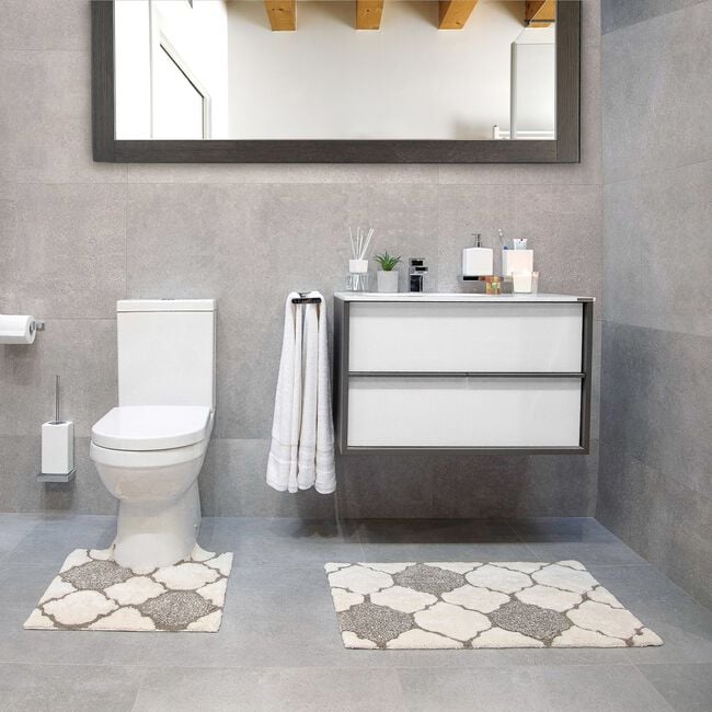 TRELLIS NATURAL 50x80 Bath Mat