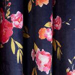 VELVET FLORAL NAVY 66x90 Curtain