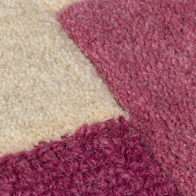 KAI WOOL BORDER PINK/ YELLOW 60x230cm Runner