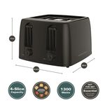 HAMILTON BEACH ESSENTIALS BLACK 4 Slice Toaster